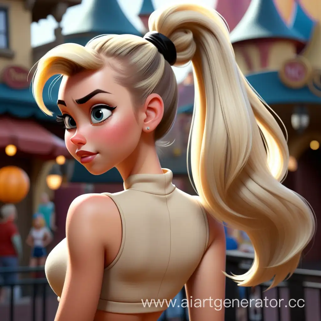 Blonde-Girl-with-High-Ponytail-in-DisneyStyle-Top