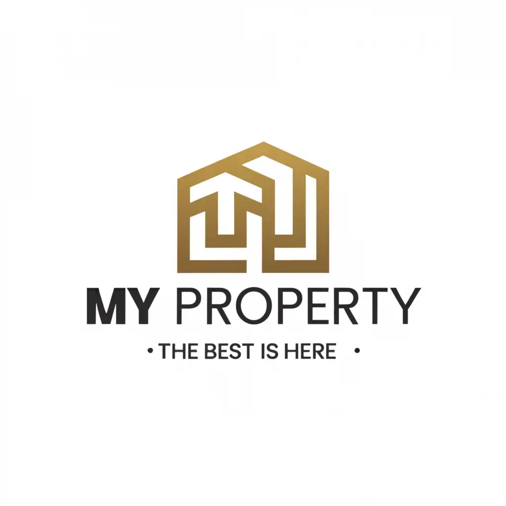 a logo design,with the text "MY property", main symbol:The best is here,Moderate,be used in Real Estate industry,clear background