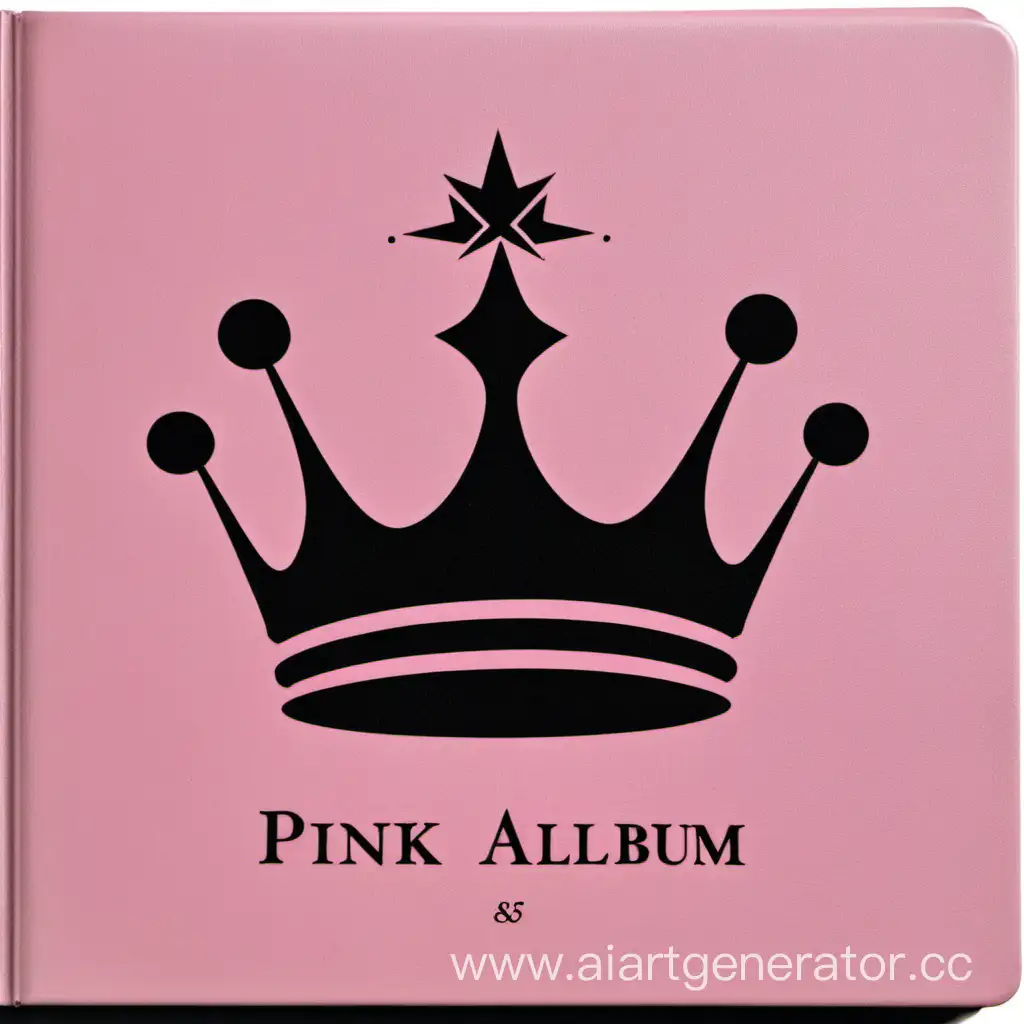 Pink album featuring a black crown