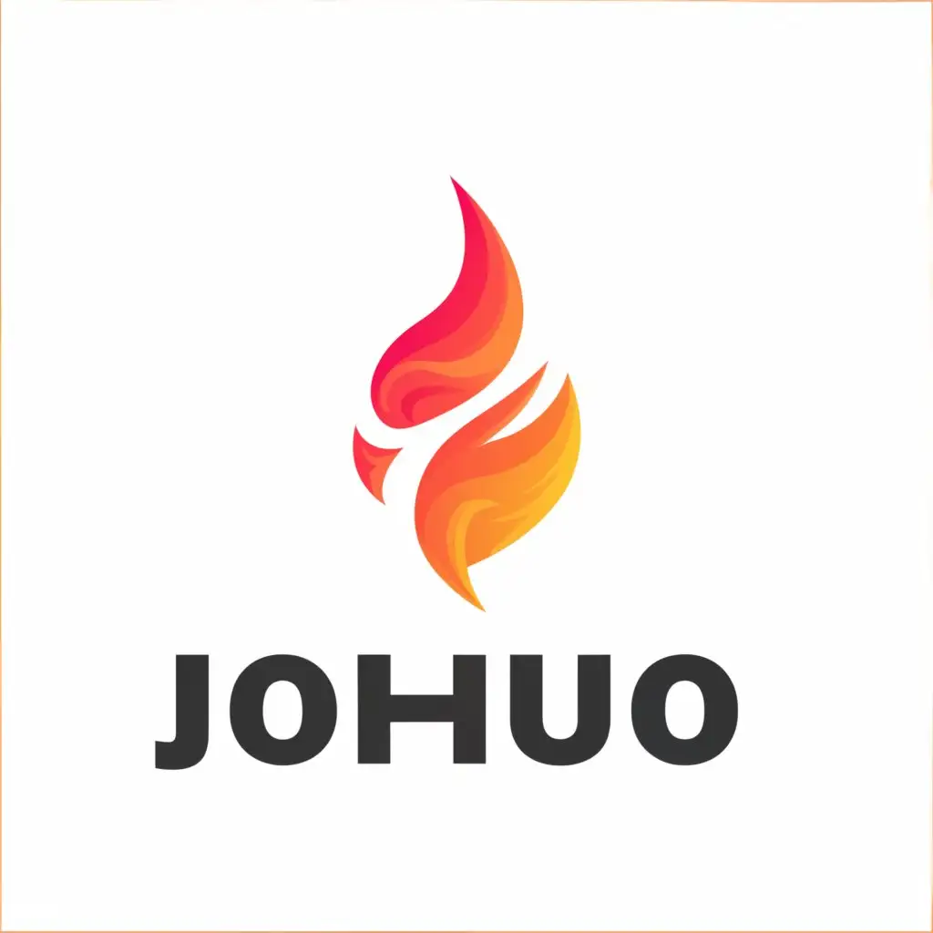 a logo design,with the text "johuo", main symbol:Pepper Fire,complex,be used in Internet industry,clear background