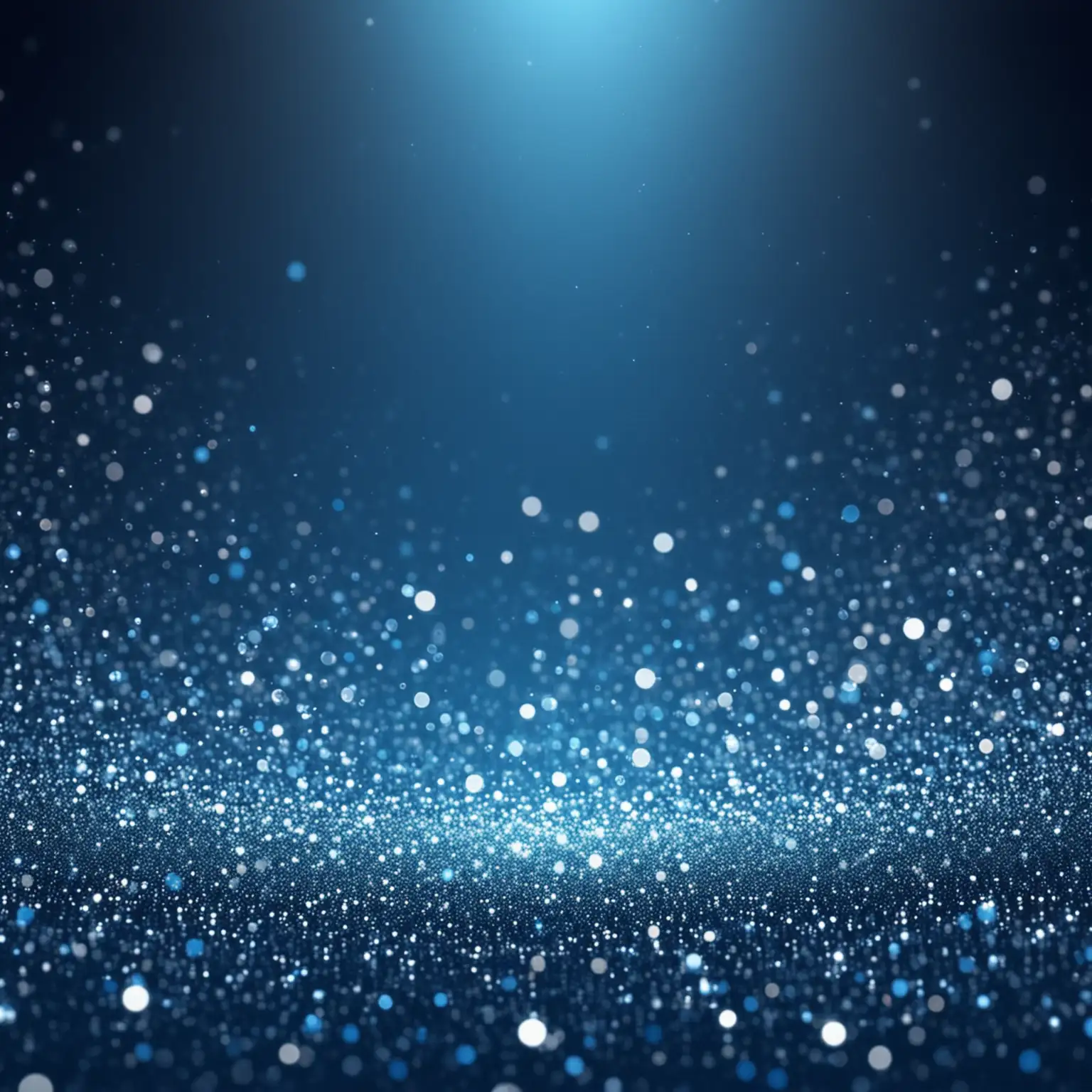 Blue Sparkling Background with Glittering Stars and Nebula