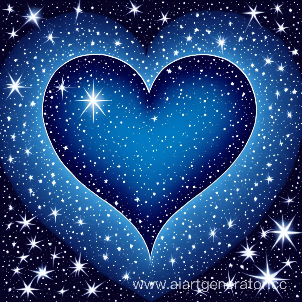 Starry-Night-with-Blue-Heart-Constellation