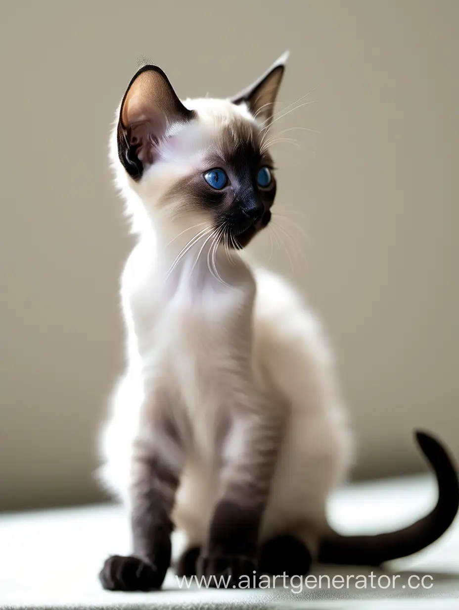 Adorable-Siamese-Kitten-Playing-in-Side-View