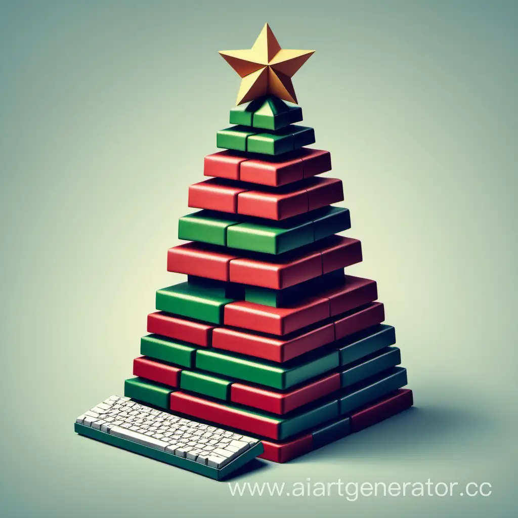 Tech-Wonderland-Christmas-Tree-with-Stacked-Boxes-of-IT-Gear