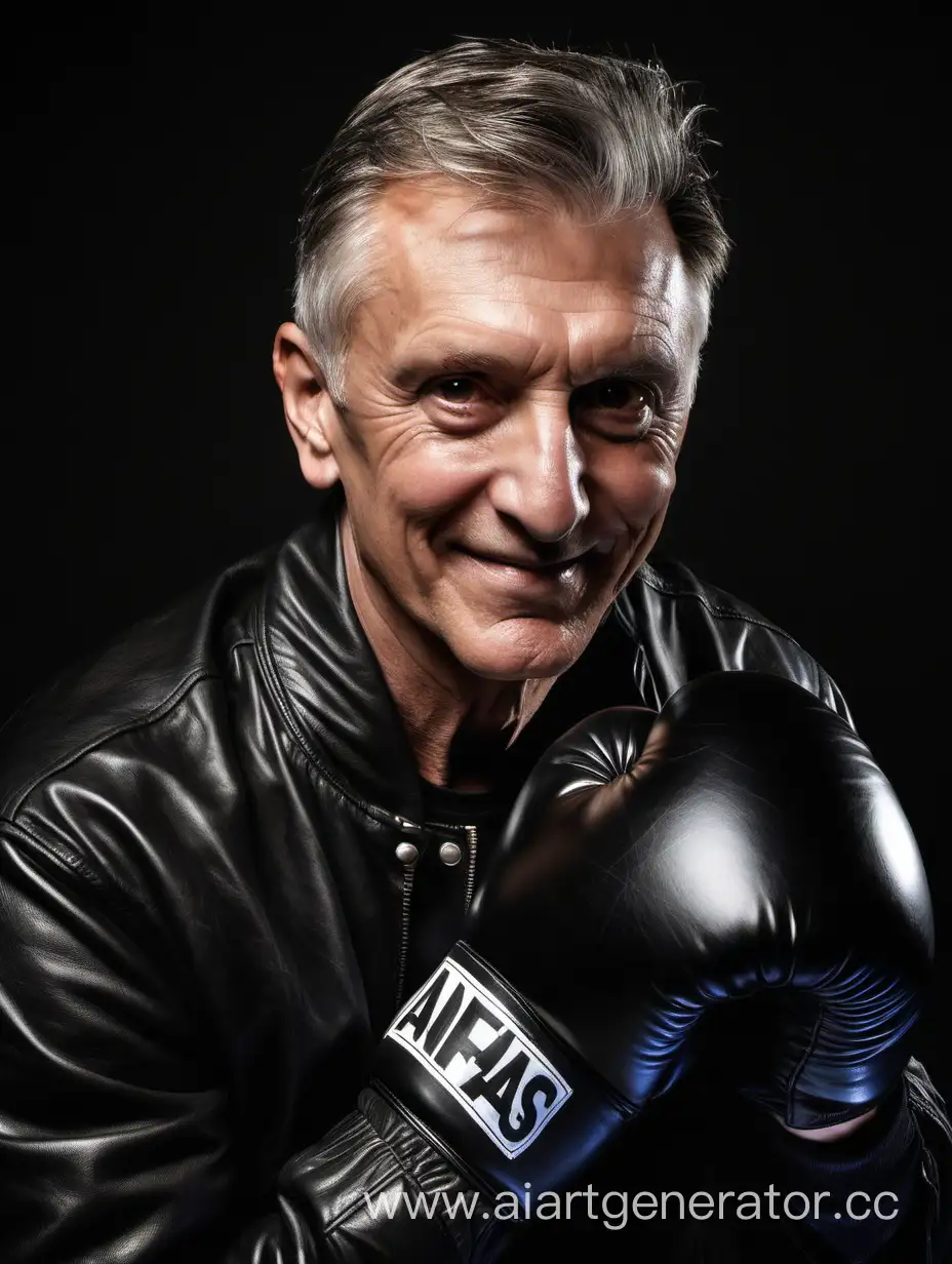 Confident-MiddleAged-Man-in-Black-Leather-Jacket-with-Boxing-Glove