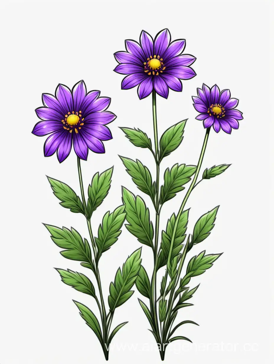 Elegant-Purple-Wildflower-Trio-Artistic-Botanical-Line-Drawing