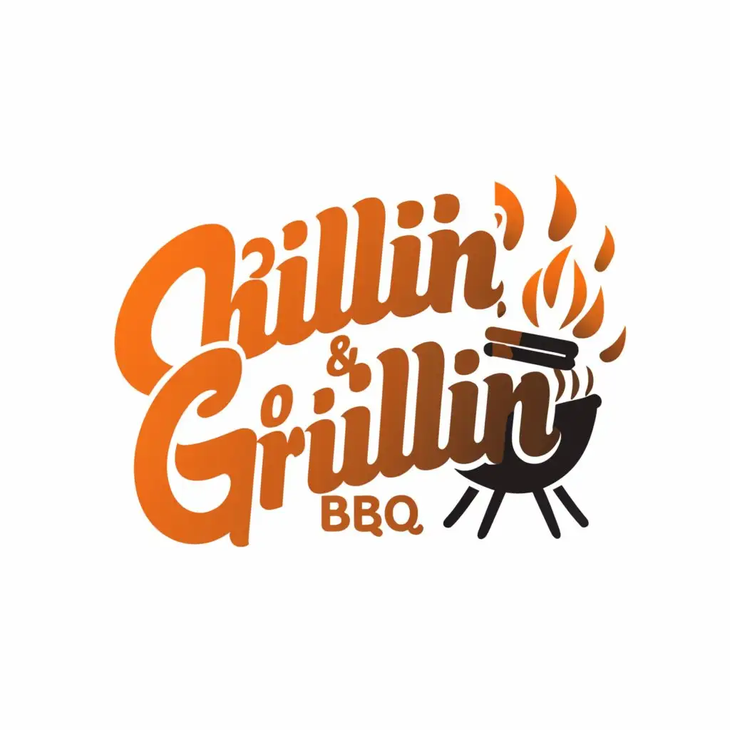 a logo design,with the text "Chillin' & Grillin' BBQ", main symbol:BBQ,Moderate,clear background