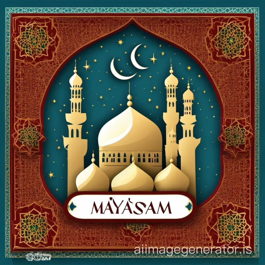wish my fiancee, whose name is Maysam, a happy Ramadan