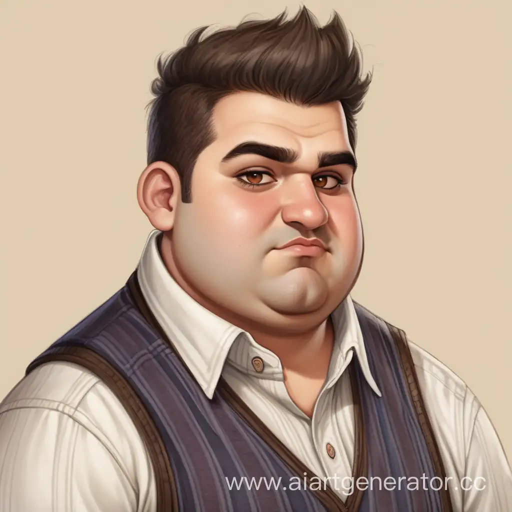 Charming-Chubby-Man-with-Armenian-Features-in-Casual-Attire