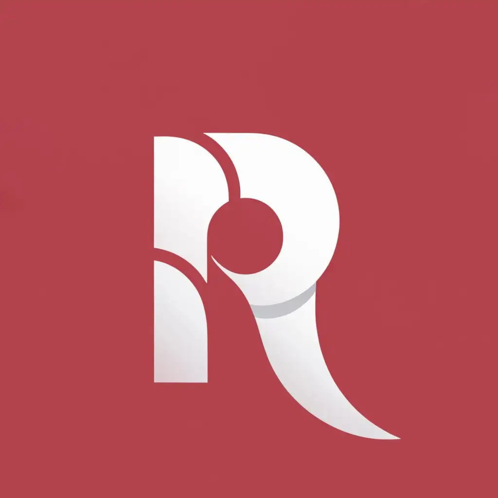 logo, To, with the text "R", typography with black dark background and shining R and geek cool R