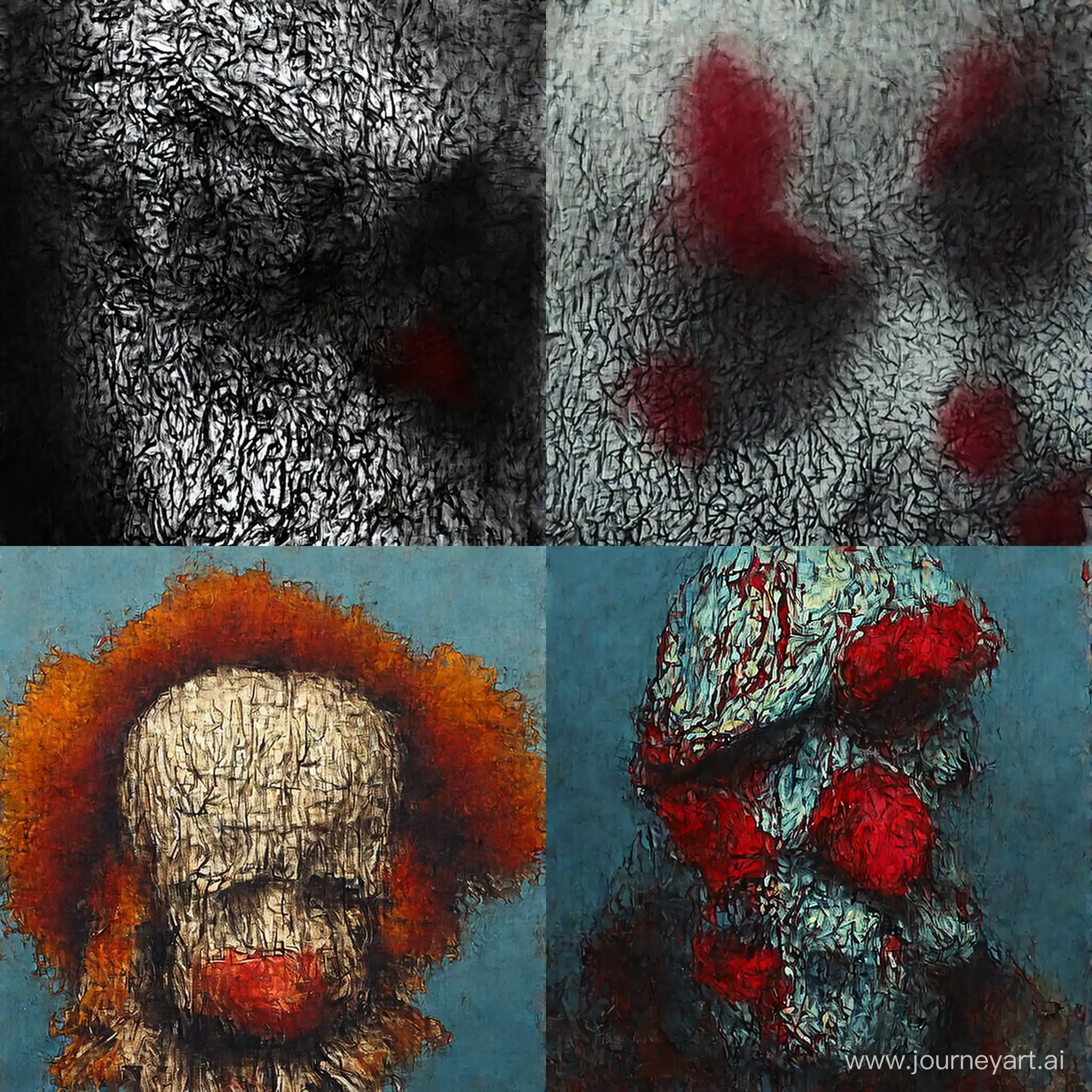 Melancholic-Clown-Portrait-with-Vivid-Colors-and-Intense-Expression