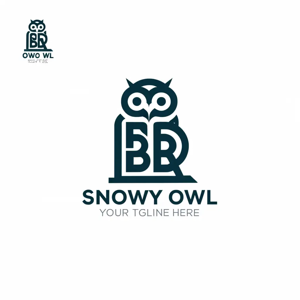 a logo design,with the text "Snowy Owl", main symbol:B2b marketing company, teamwork, source code scanner.,Moderate,be used in Technology industry,clear background