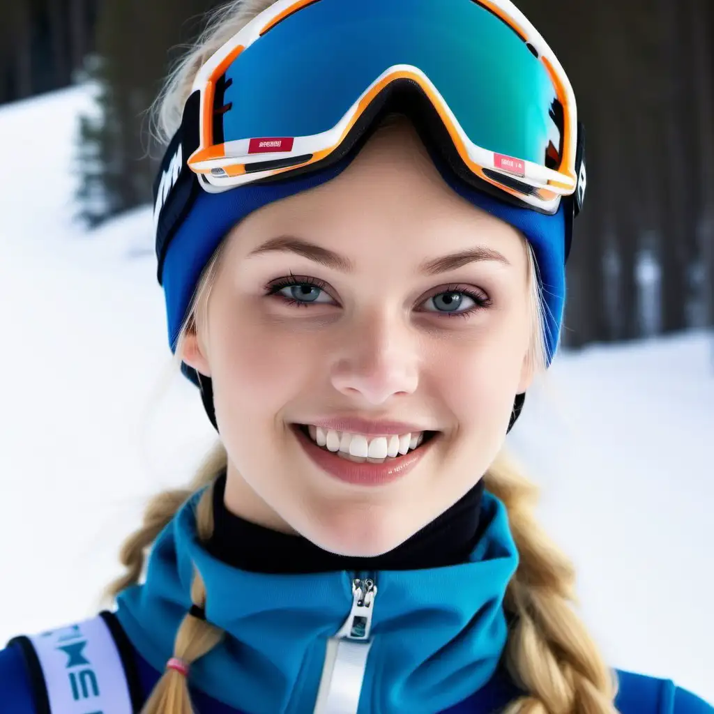 Smiling Finnish CrossCountry Skier with Natural Charm