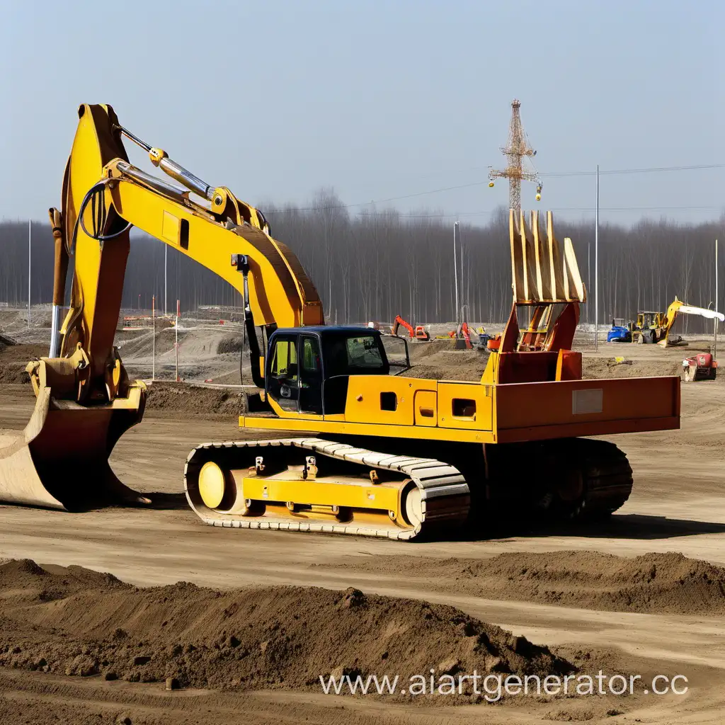 Construction-Equipment-at-Oil-Pipeline-Site