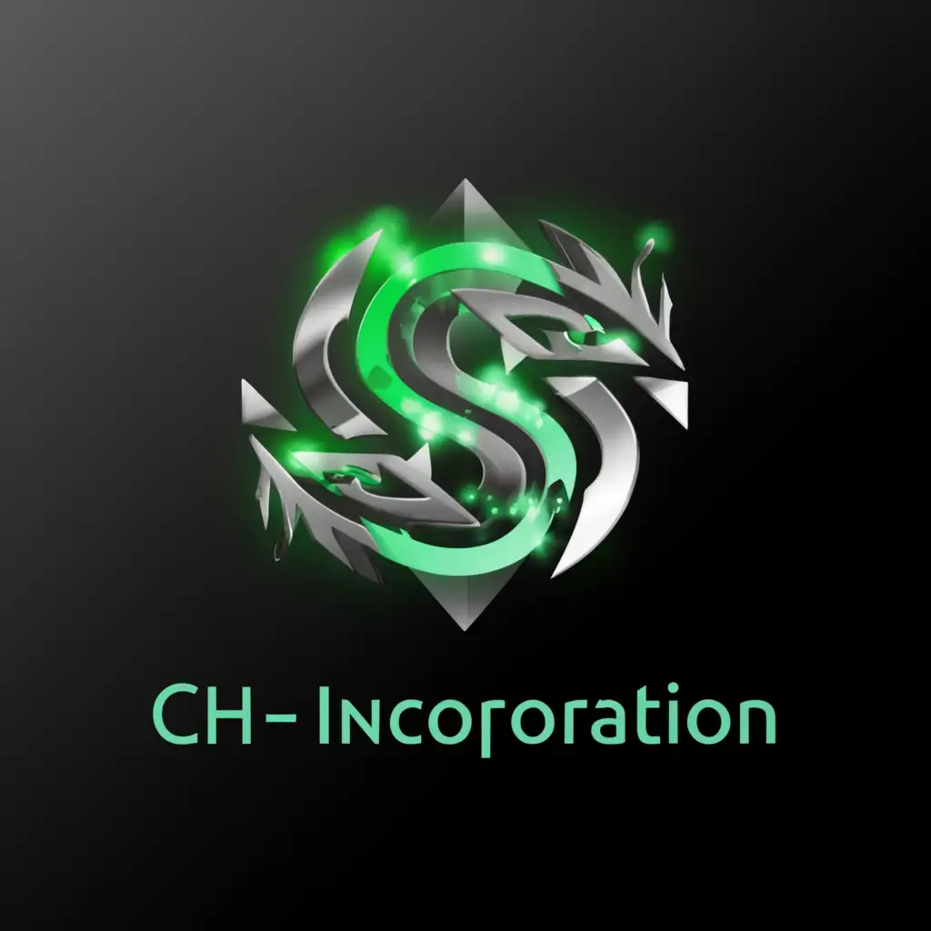 a logo design,with the text "Ch_INCorporation", main symbol:Black Dragon,Moderate,be used in Internet industry,clear background