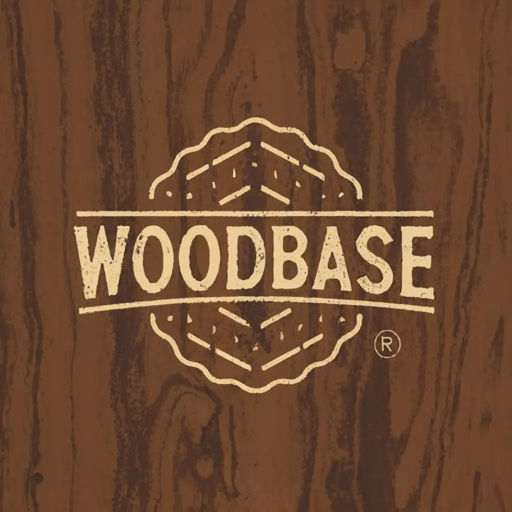 a logo design,with the text "WOODBASE", main symbol:Texture, casual and natural, woody,Moderate,clear background