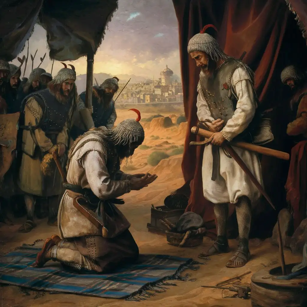 Medieval-Sarbazi-Khorezm-Warriors-Scene-of-Punishment-and-Vigilance