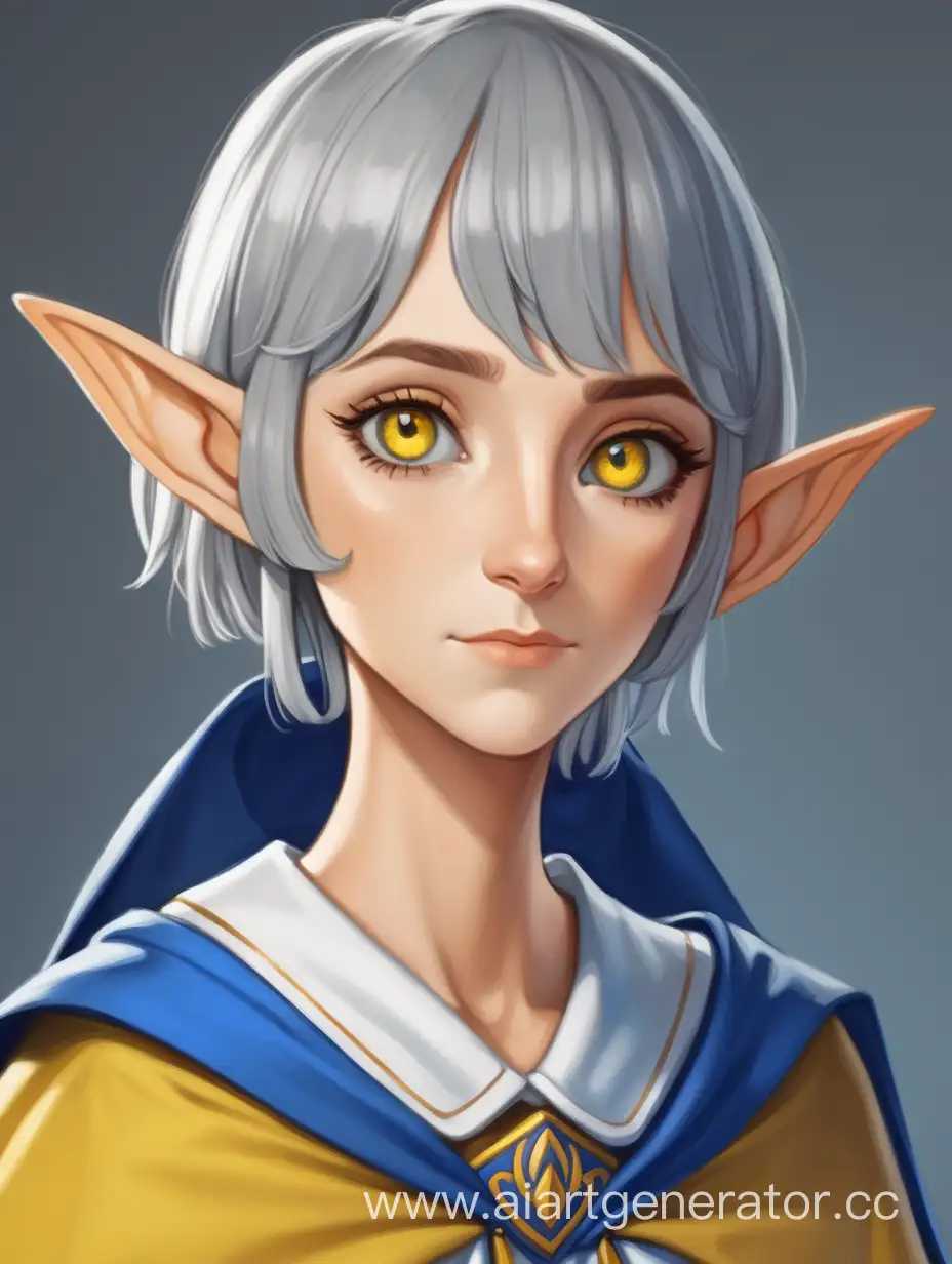 Enigmatic-Elf-with-Gray-Eyes-and-Yellow-Bob-Fantasy-Character-Portrait