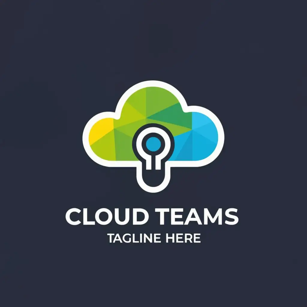 logo, cloud and team, with the text "Cloud Teams", typography, be used in Technology industry