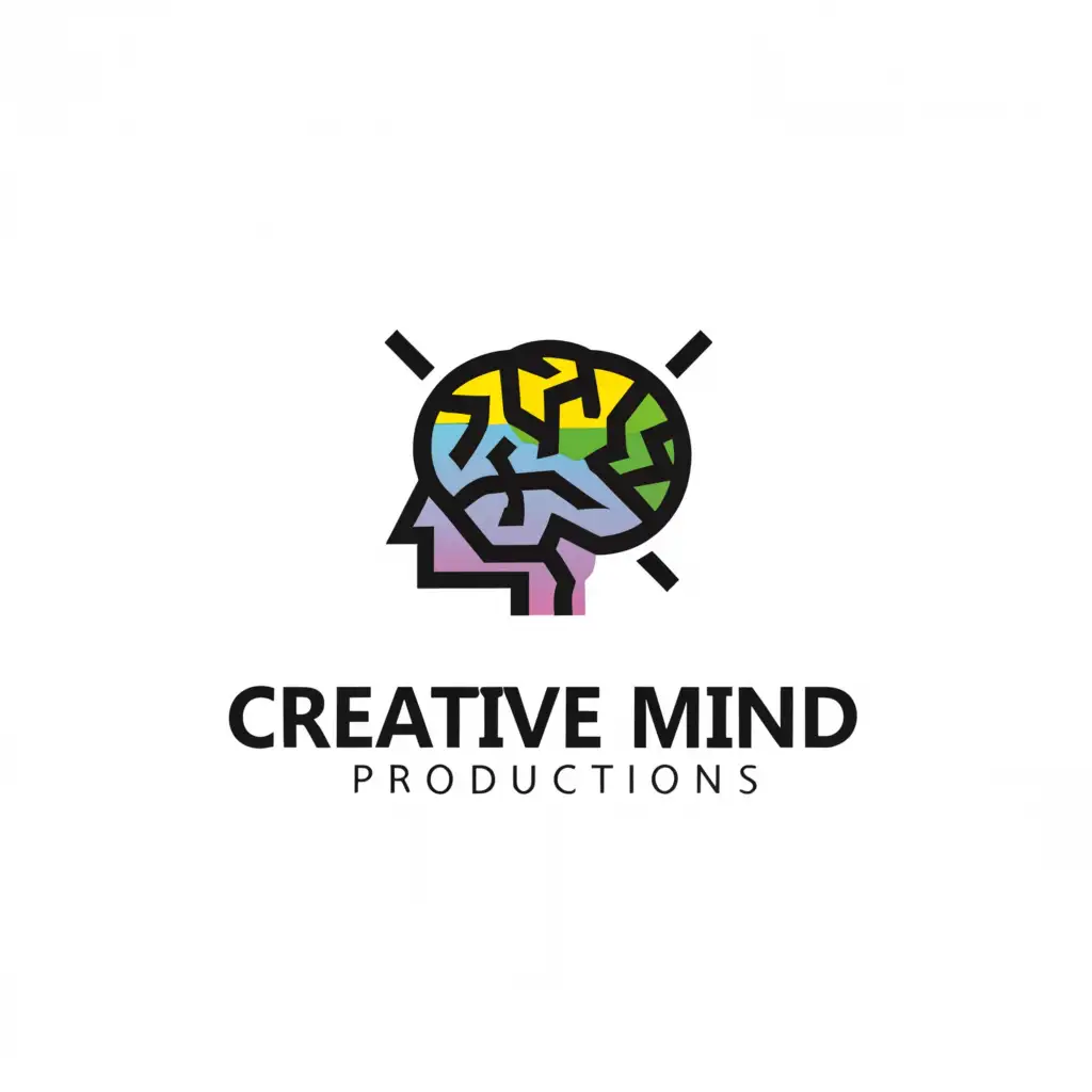 a logo design,with the text "Creative Mind Productions", main symbol:Brain,Moderate,be used in Construction industry,clear background