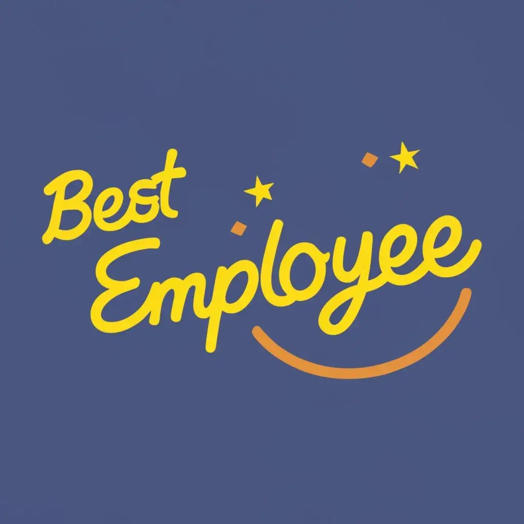 logo, Best employee, with the text "Best employee", typography