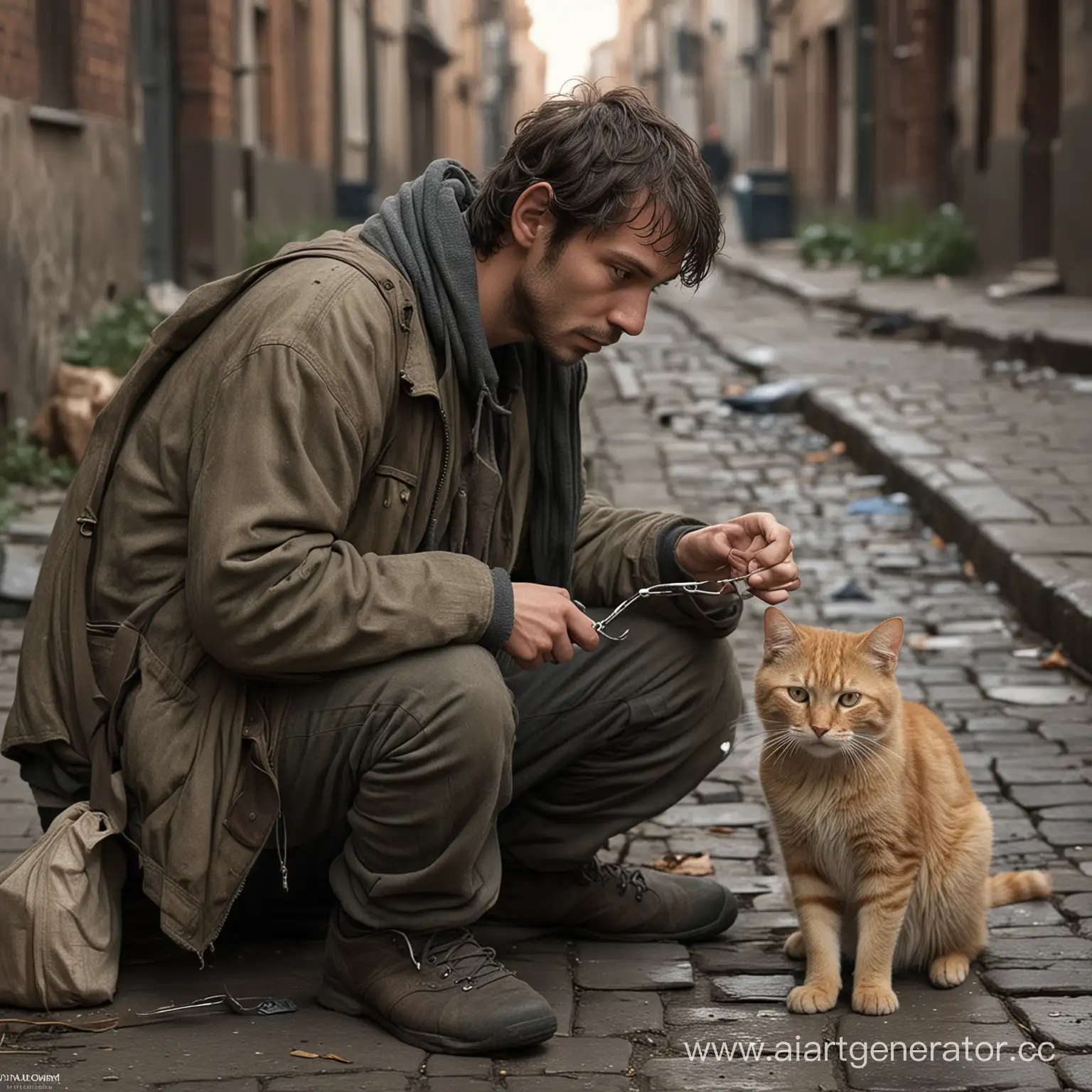 Kindhearted-Man-Finds-and-Befriends-Homeless-Cat-Murzik