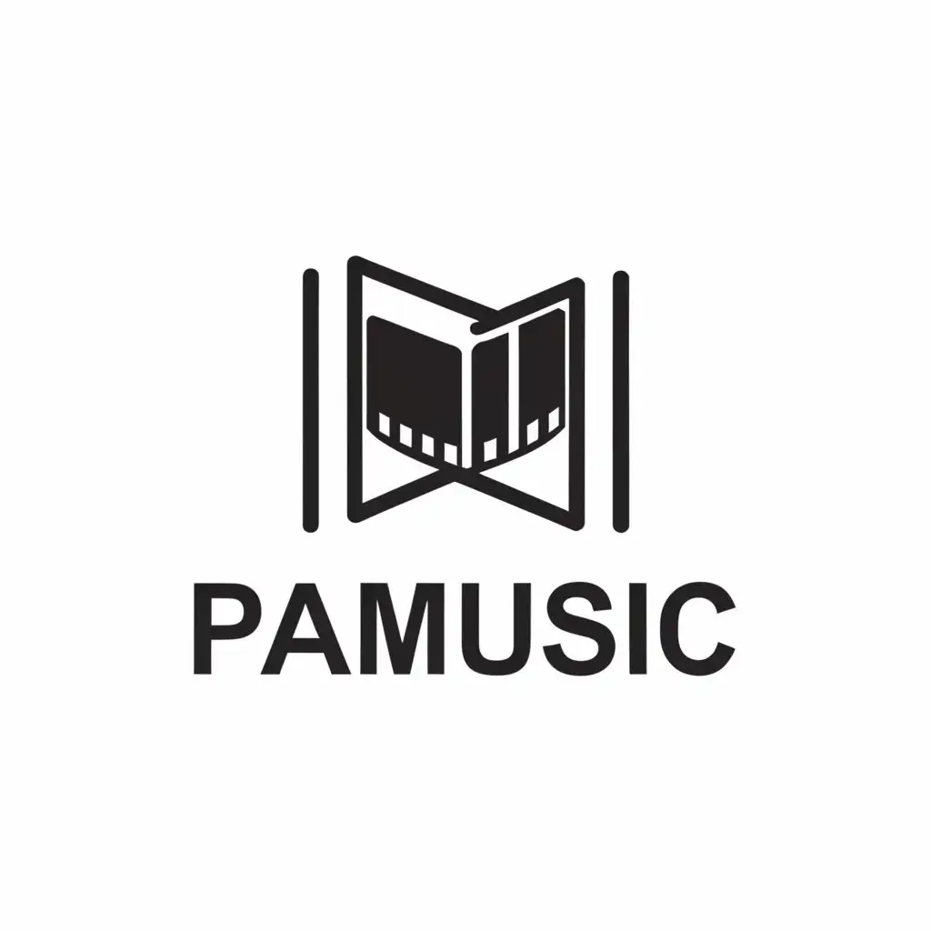 a logo design,with the text "PAMusic", main symbol:Filmmusic.,Minimalistic,clear background