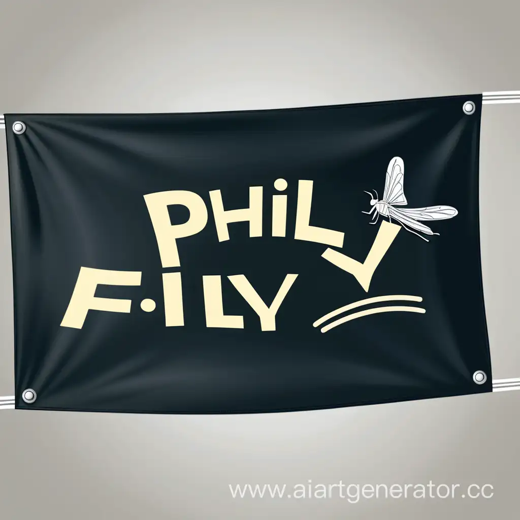 "Phil Fly" надпись банер