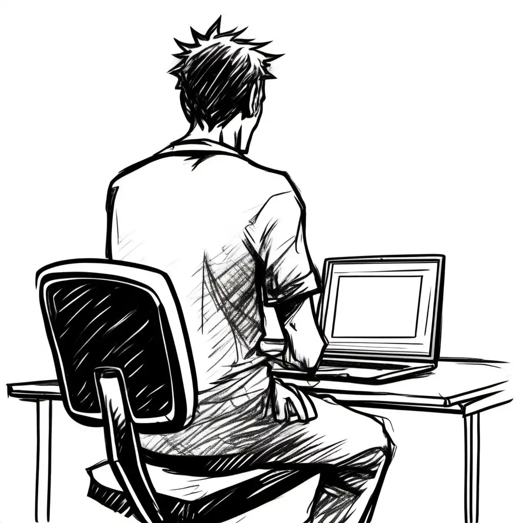 Comic Sketch Computer Rejection Scene