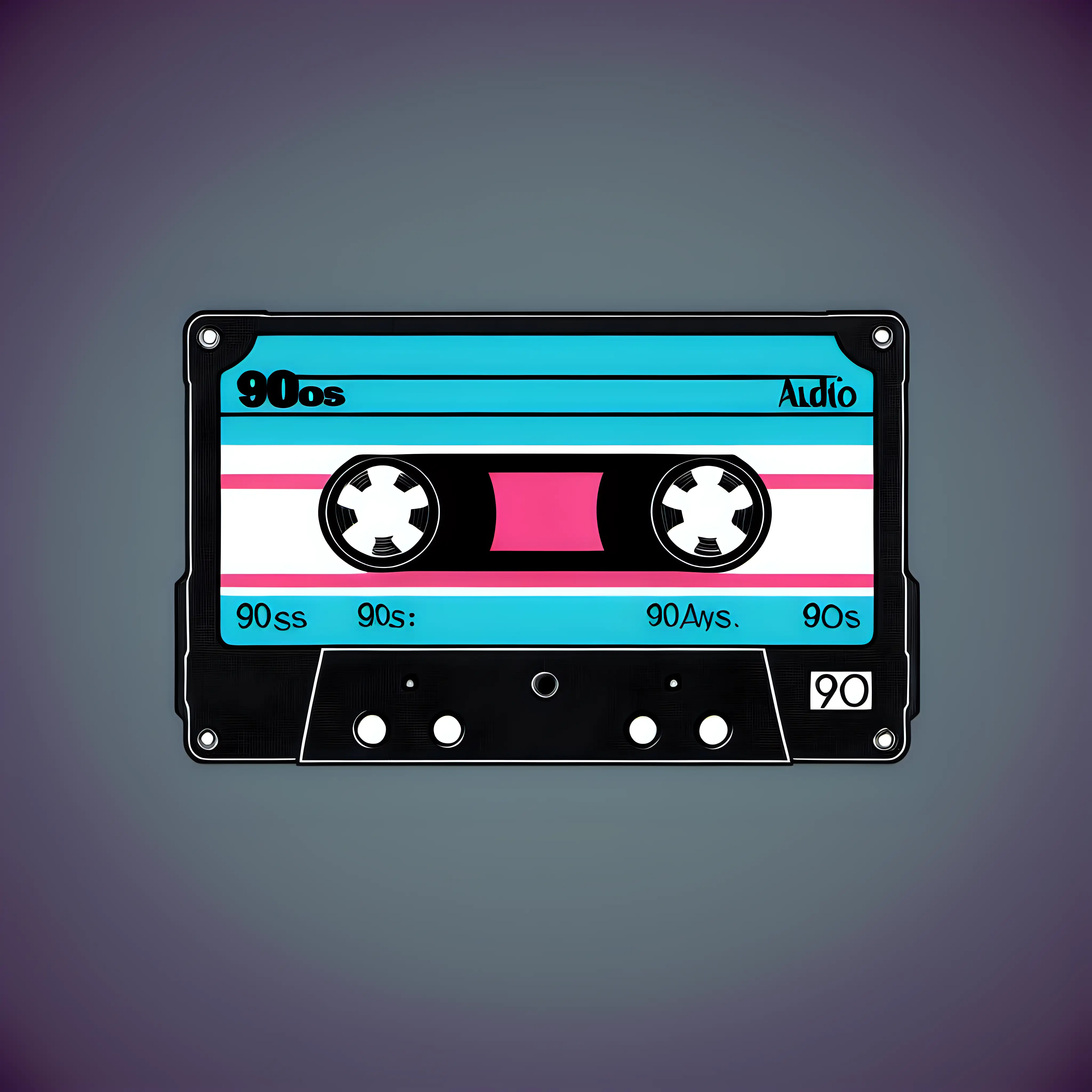 Nostalgic 90s Audio Cassette Tape with Retro Vibes