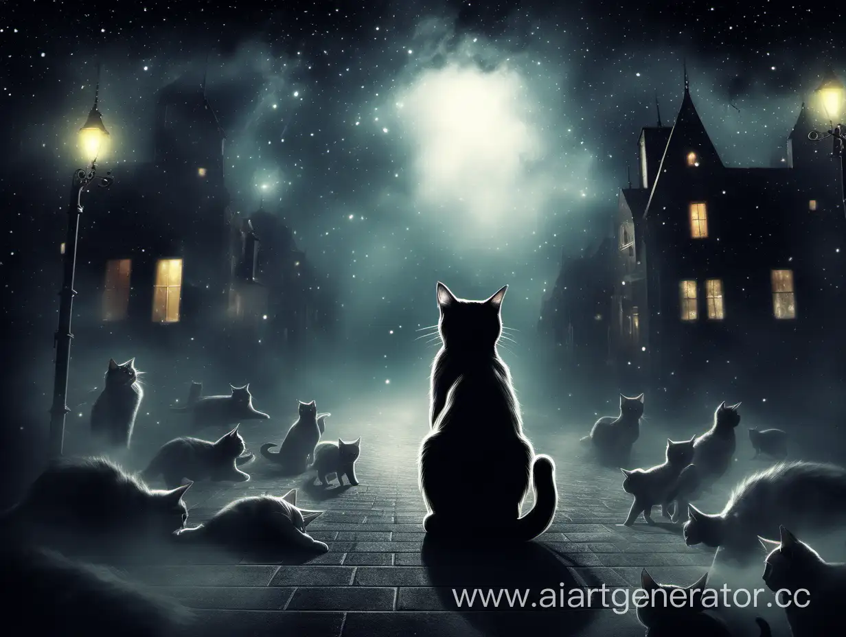 Mysterious-Cat-Amidst-Stardust-Secrets