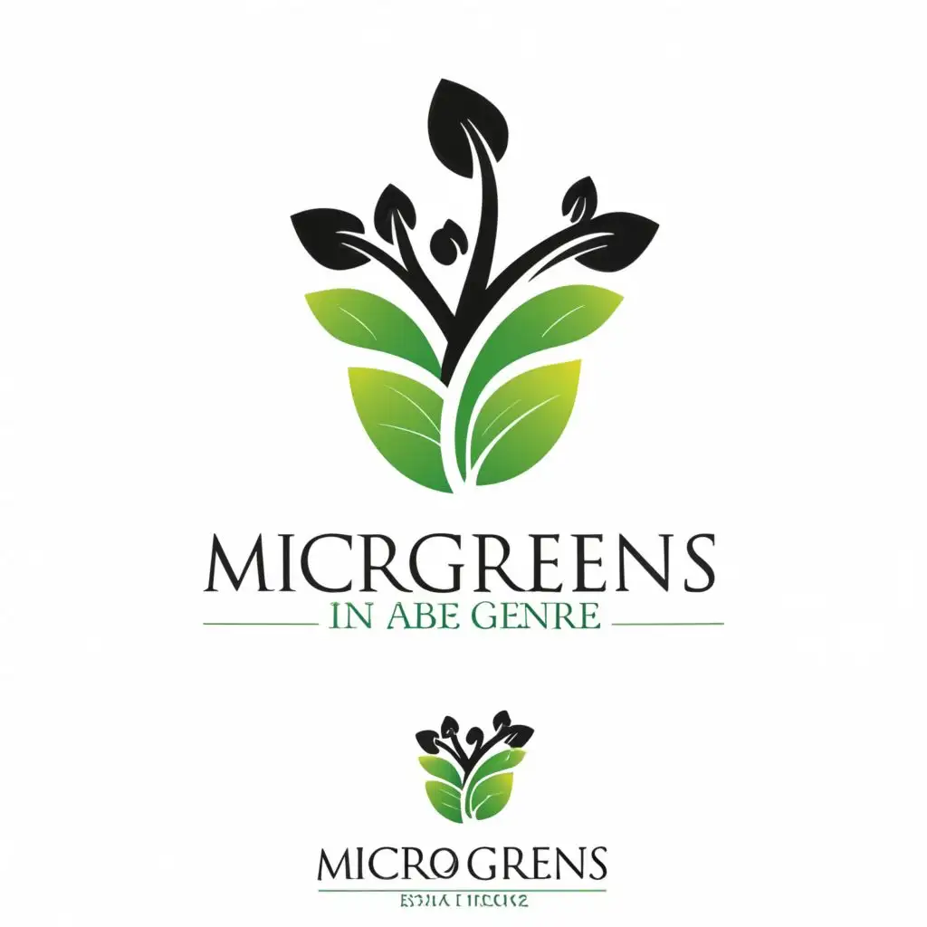 логотип для микро-зелени в современном жанре