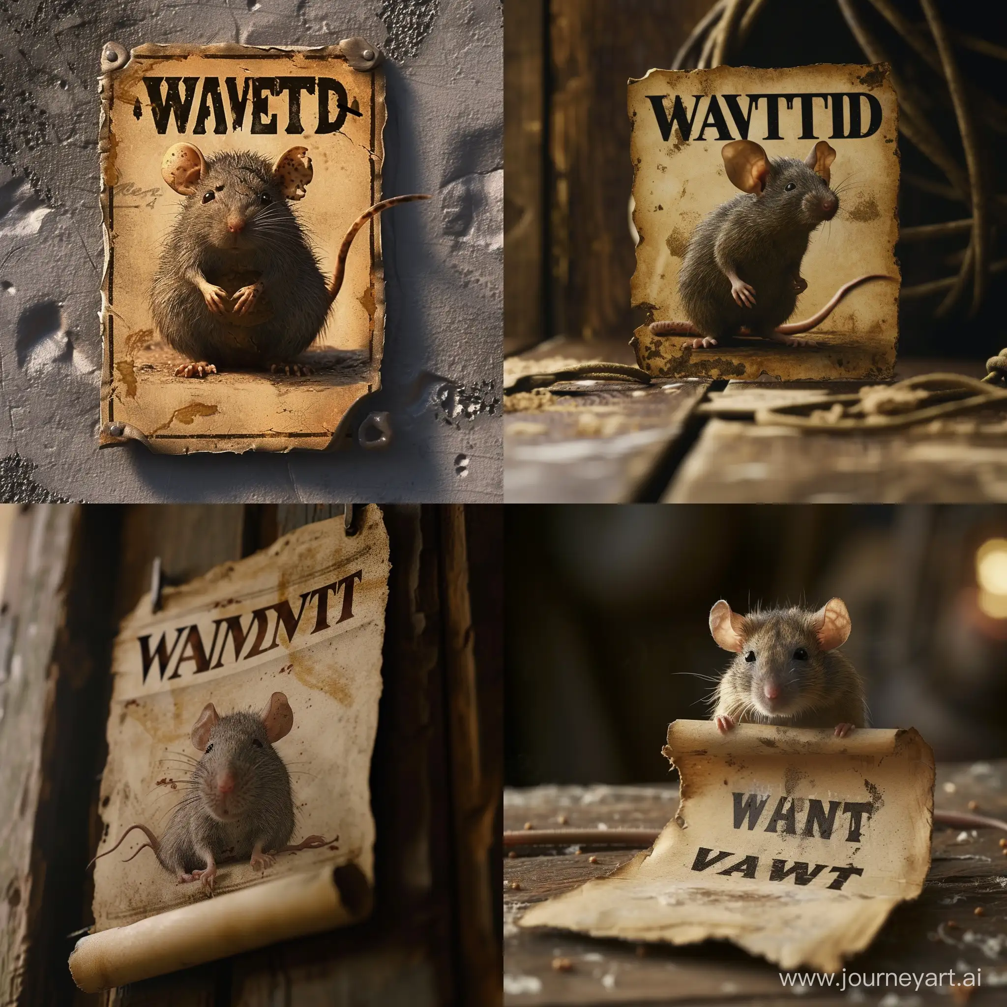 the battered rat on the Wanted poster