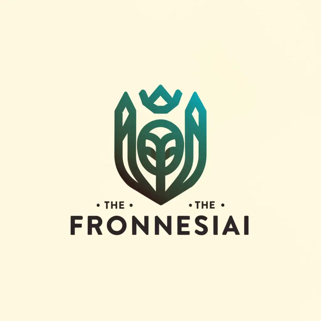a logo design,with the text "THE FRONESIA", main symbol:Frozen food logo simple futuristic monarchy,Minimalistic,be used in Restaurant industry,clear background 
Remix with 
a logo design,with the text "THE FROZEN INDONESIA", main symbol:Frozen food logo simple futuristic monarchy,Minimalistic,be used in Restaurant industry,clear background