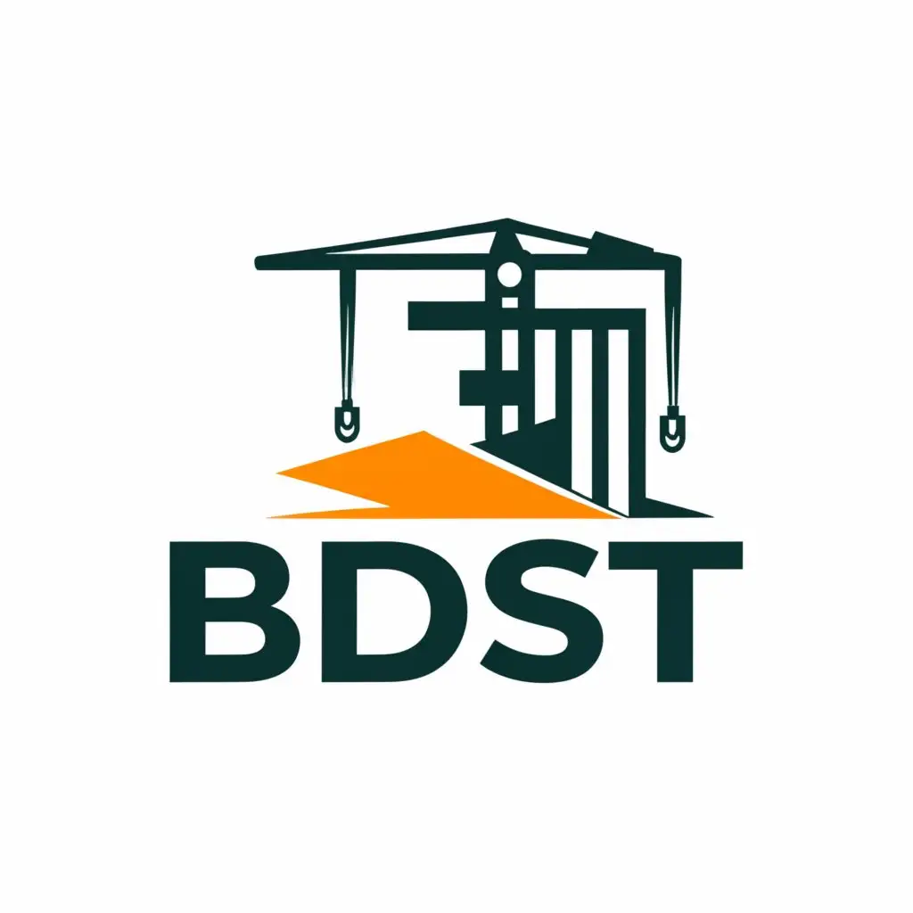 a logo design,with the text "bdst", main symbol:construction, structure,Moderate,be used in Construction industry,clear background