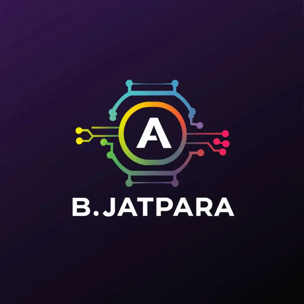 a logo design,with the text "AB.Jatapara", main symbol:Ai chenge the world,Moderate,be used in Technology industry,clear background