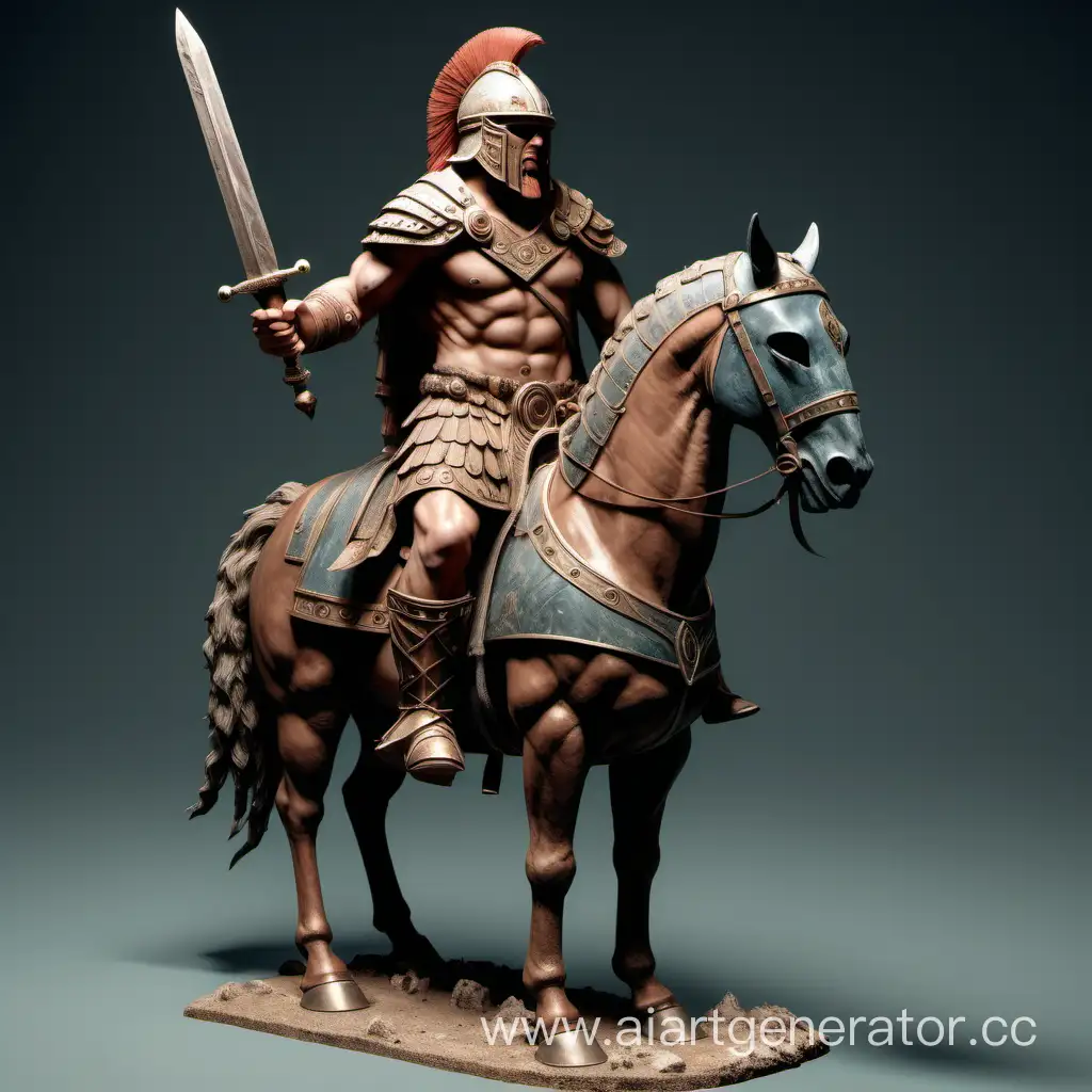 Lone-Mycenaean-Barbarian-Hero-on-Horseback-with-Sword