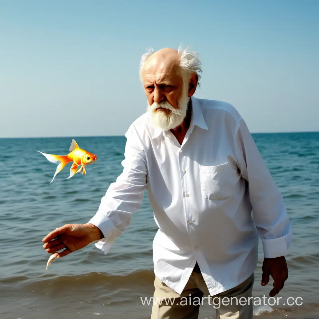 KindHearted-Elderly-Man-Releasing-Golden-Fish-into-Tranquil-Sea