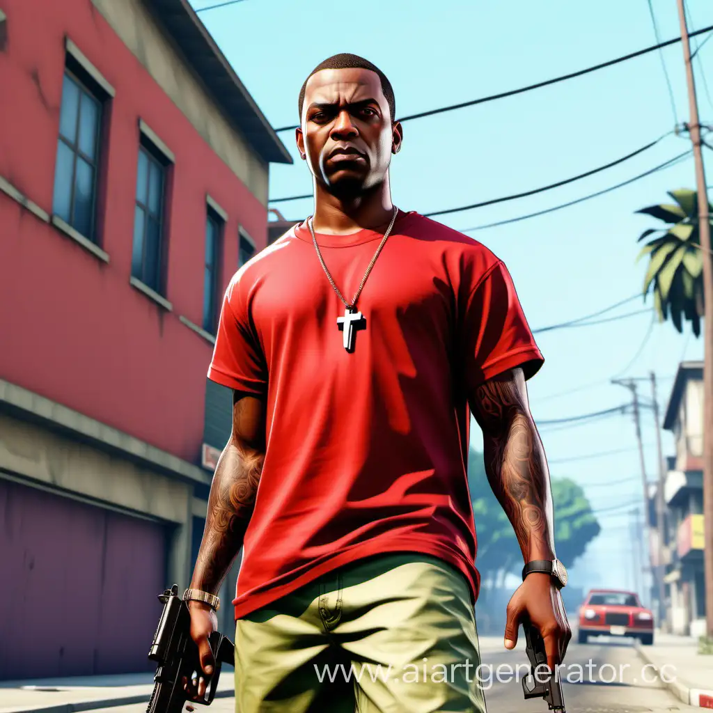 African-American-Man-with-Gun-on-Vespucci-Street-GTA-5-Style