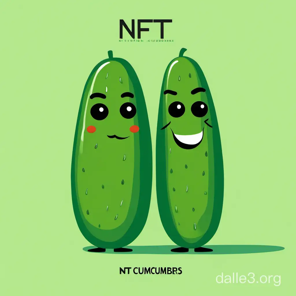 Minimalist Nft Cucumber Art Cucumbers In Various Costumes Dalle Ai
