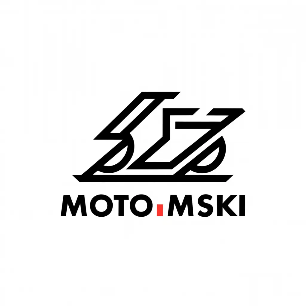 a logo design,with the text "Moto Muski", main symbol:motorcycle,Moderate,clear background