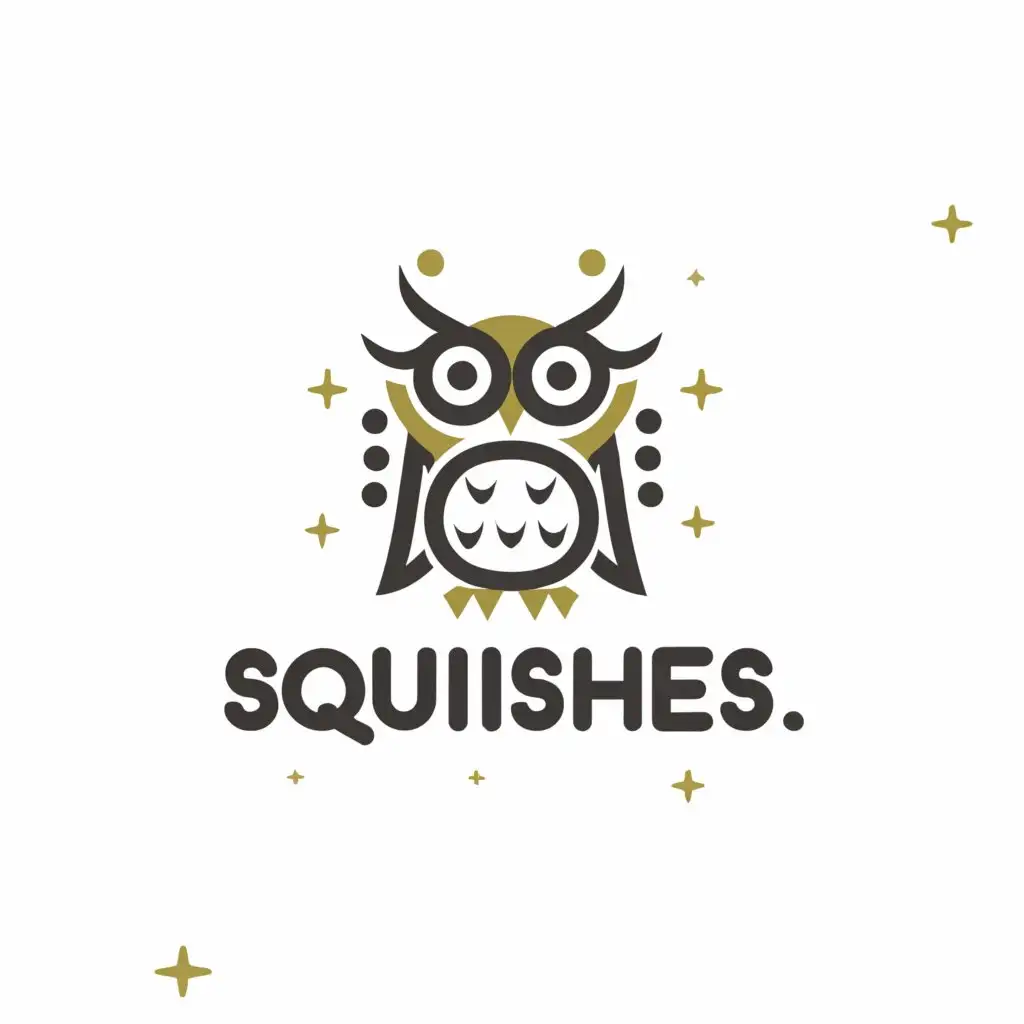 LOGO-Design-For-Squishes-Wise-Owl-Symbolizing-Knowledge-and-Growth