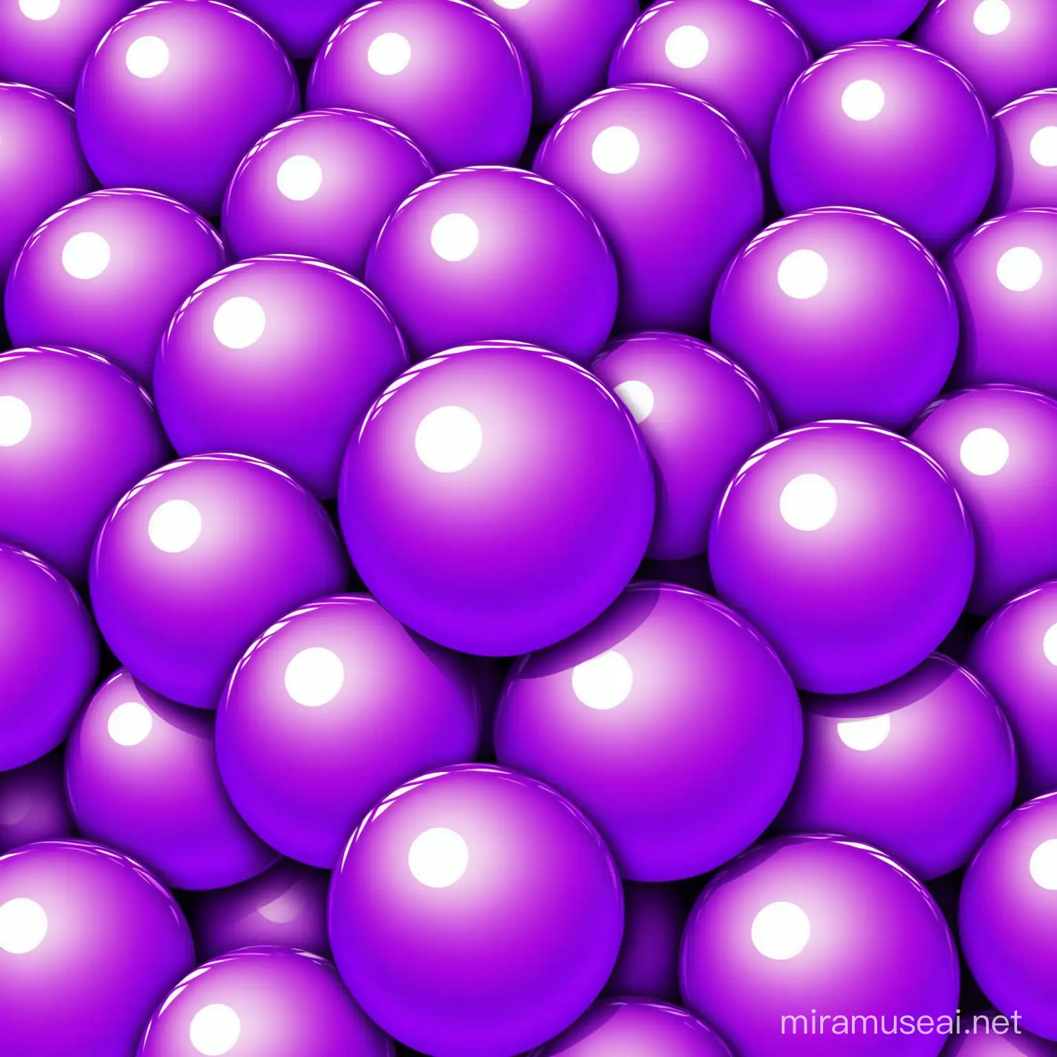 Vibrant Purple Ball Amidst Colorful Chaos