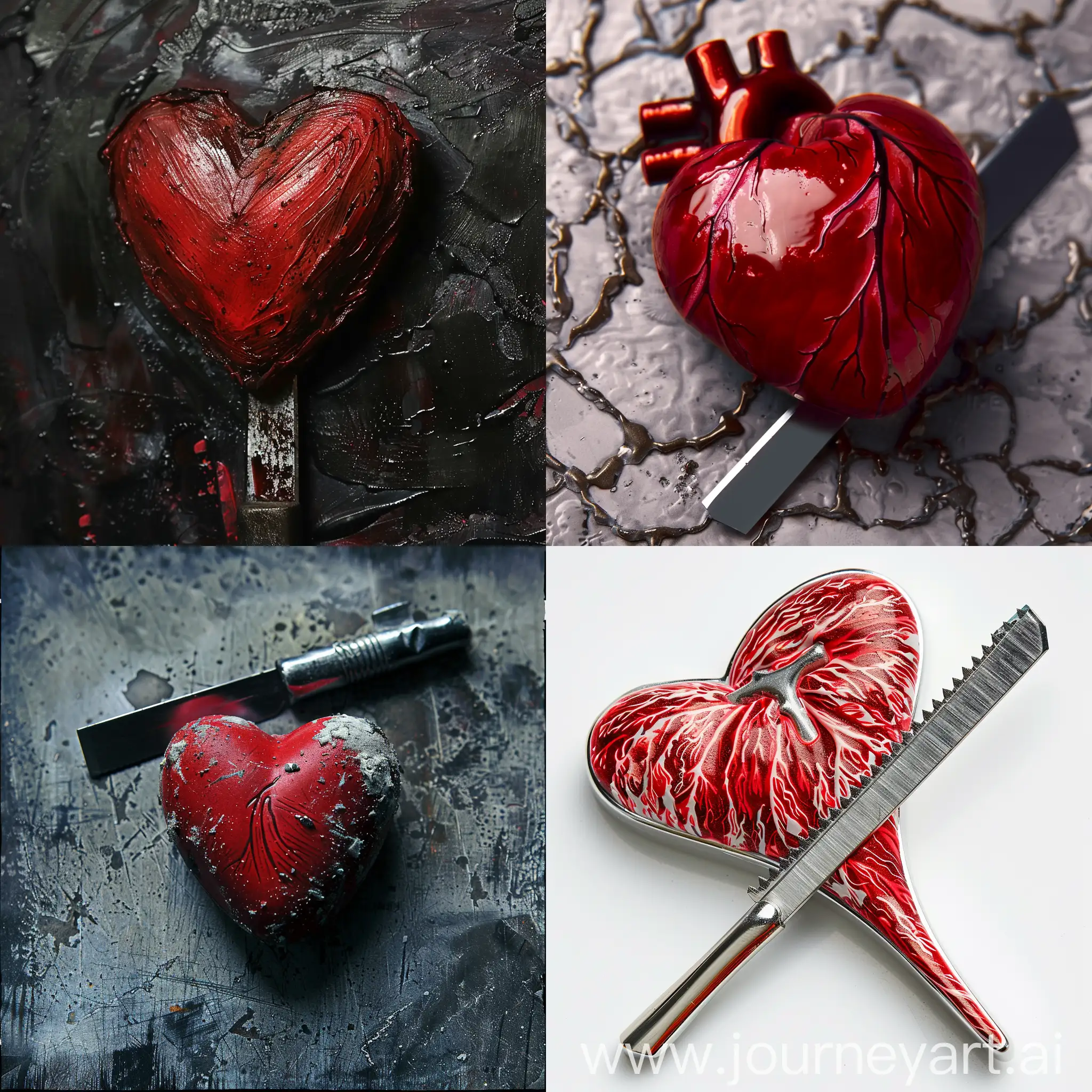 razor blade in heart