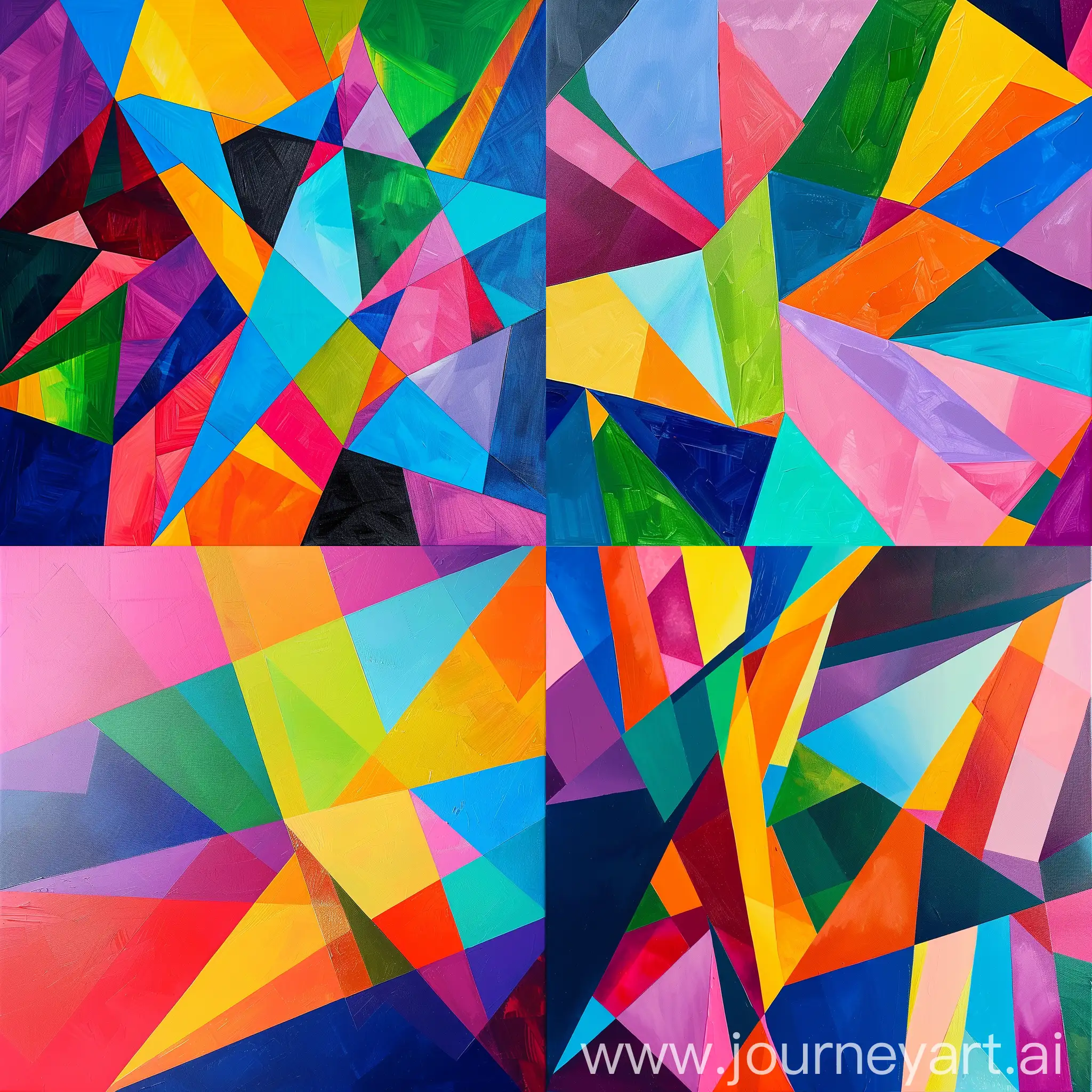 Vibrant-Geometric-Abstract-Painting-with-Bold-Colors-on-Canvas