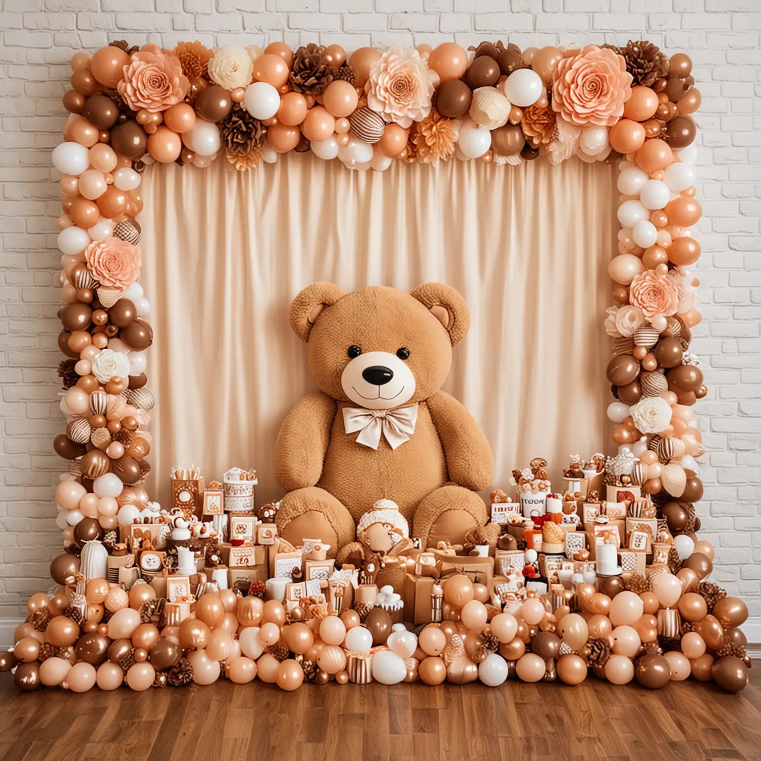 Adorable Teddy Bear Party Decor Backdrop Decoration