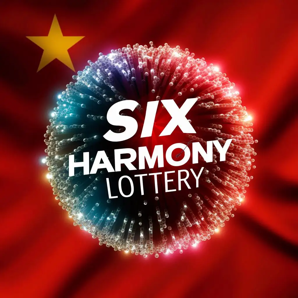 logo, Includes the Hong Kong flag, includes spherical elements, with lottery style, with the text "Six Harmony Lottery", typography, be used in Technology industry