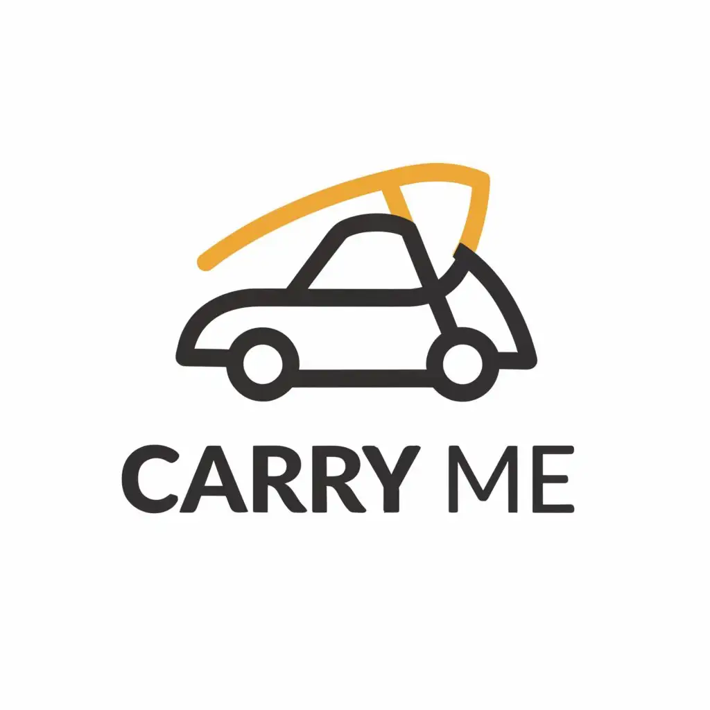 a logo design,with the text "carry me ", main symbol:car,Minimalistic,be used in Travel industry,clear background