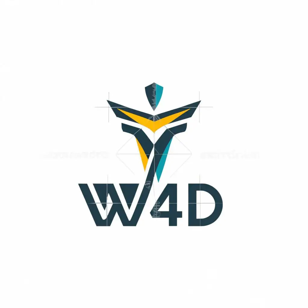 a logo design,with the text "W4D", main symbol:Hero,Moderate,be used in Technology industry,clear background