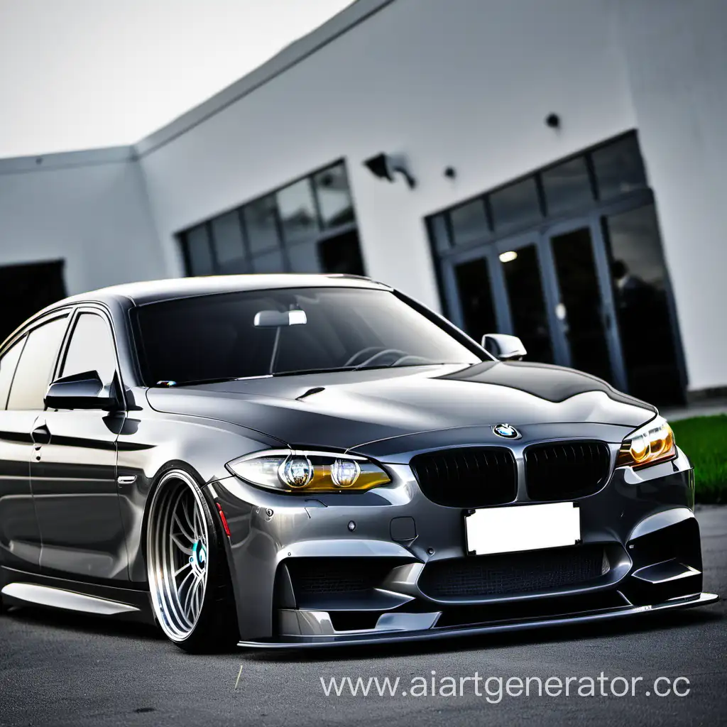 grey bmw f11 lowered